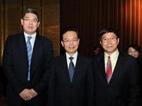福建省长与连胜文等三人照