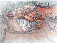 史瑛水彩画作大龙峒保安宫