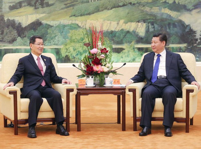 习近平会见萧万长交换意见